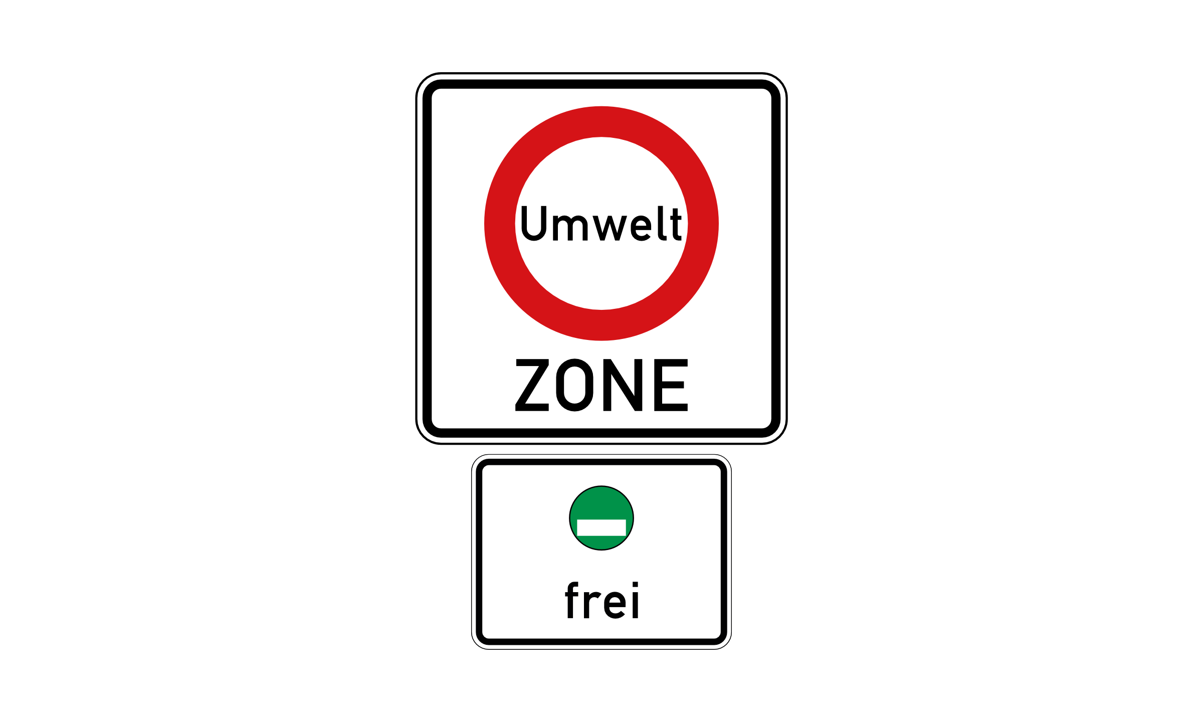 Which Vehicles Are Allowed To Enter The Environmental Zone Marked In This Way? 1