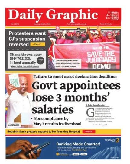 Ghanaian Newspaper Headlines: Tuesday, May 6, 2025 9